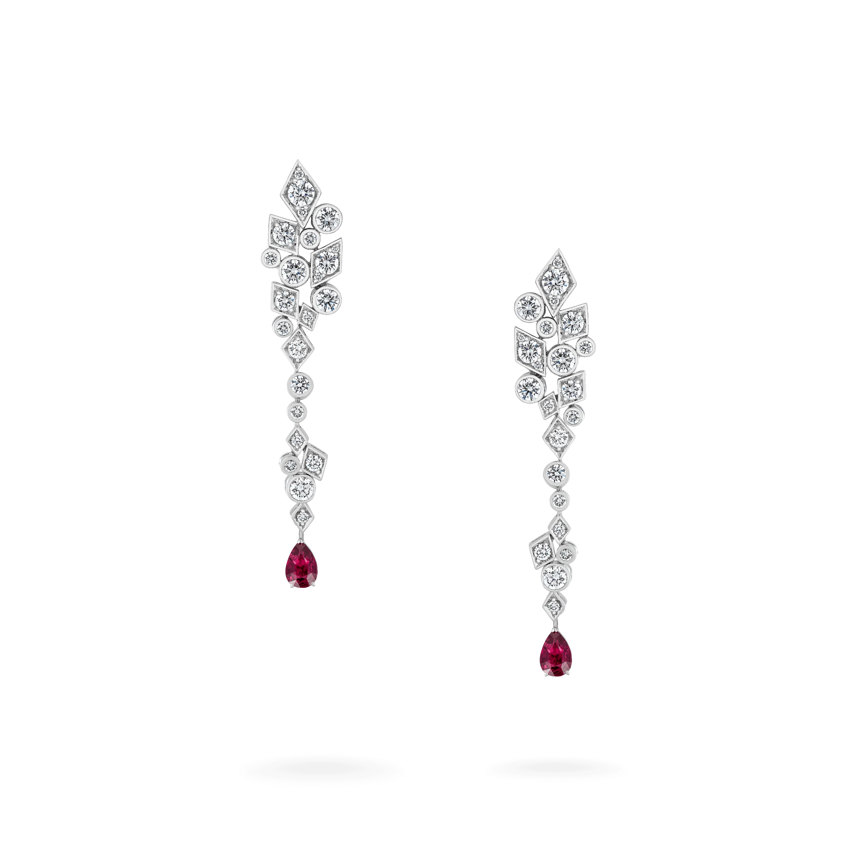 Albemarle Abstract Transformable Diamond Earrings | In 18ct White Gold - Image 3