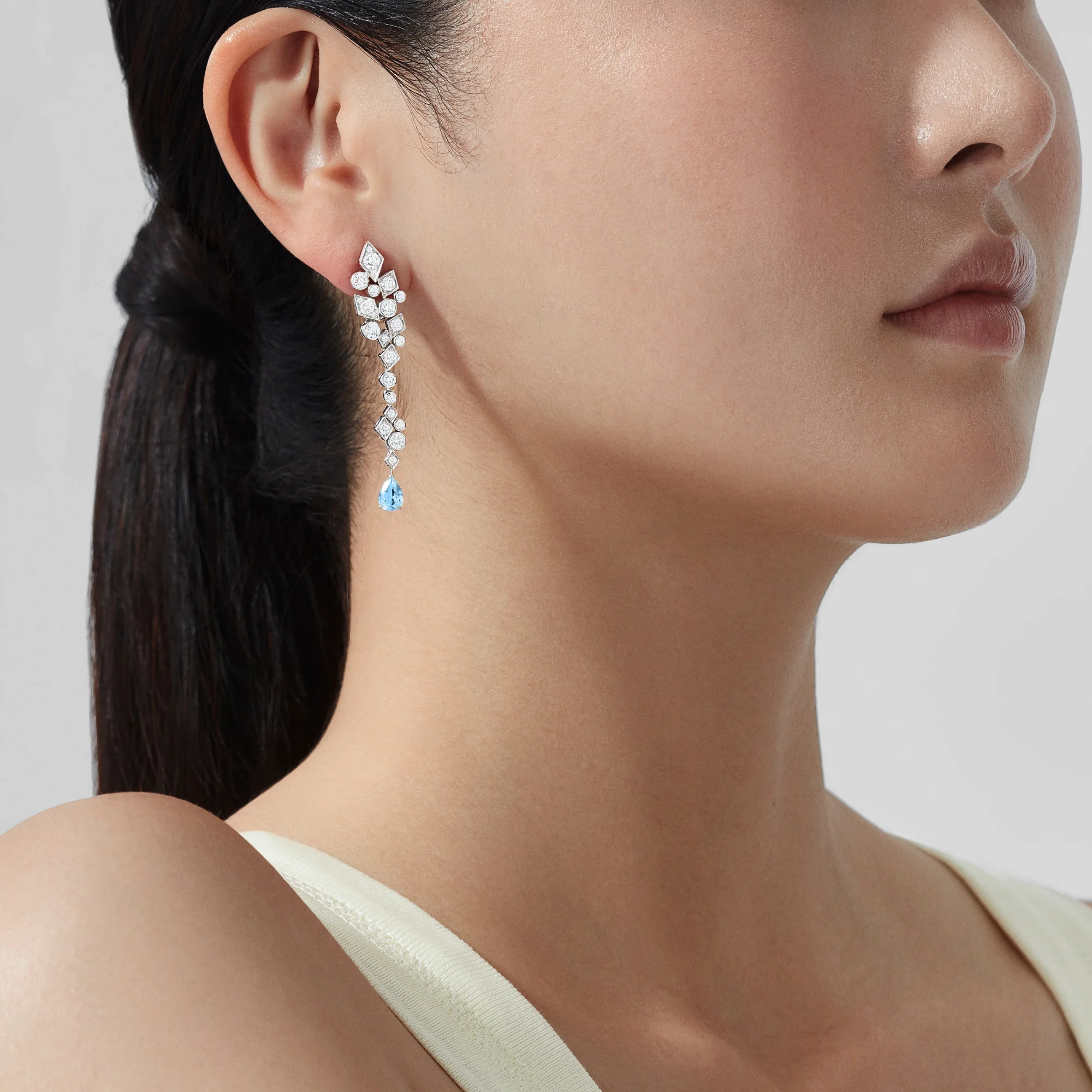 Albemarle Abstract Transformable Diamond Earrings | In 18ct White Gold - Image 7