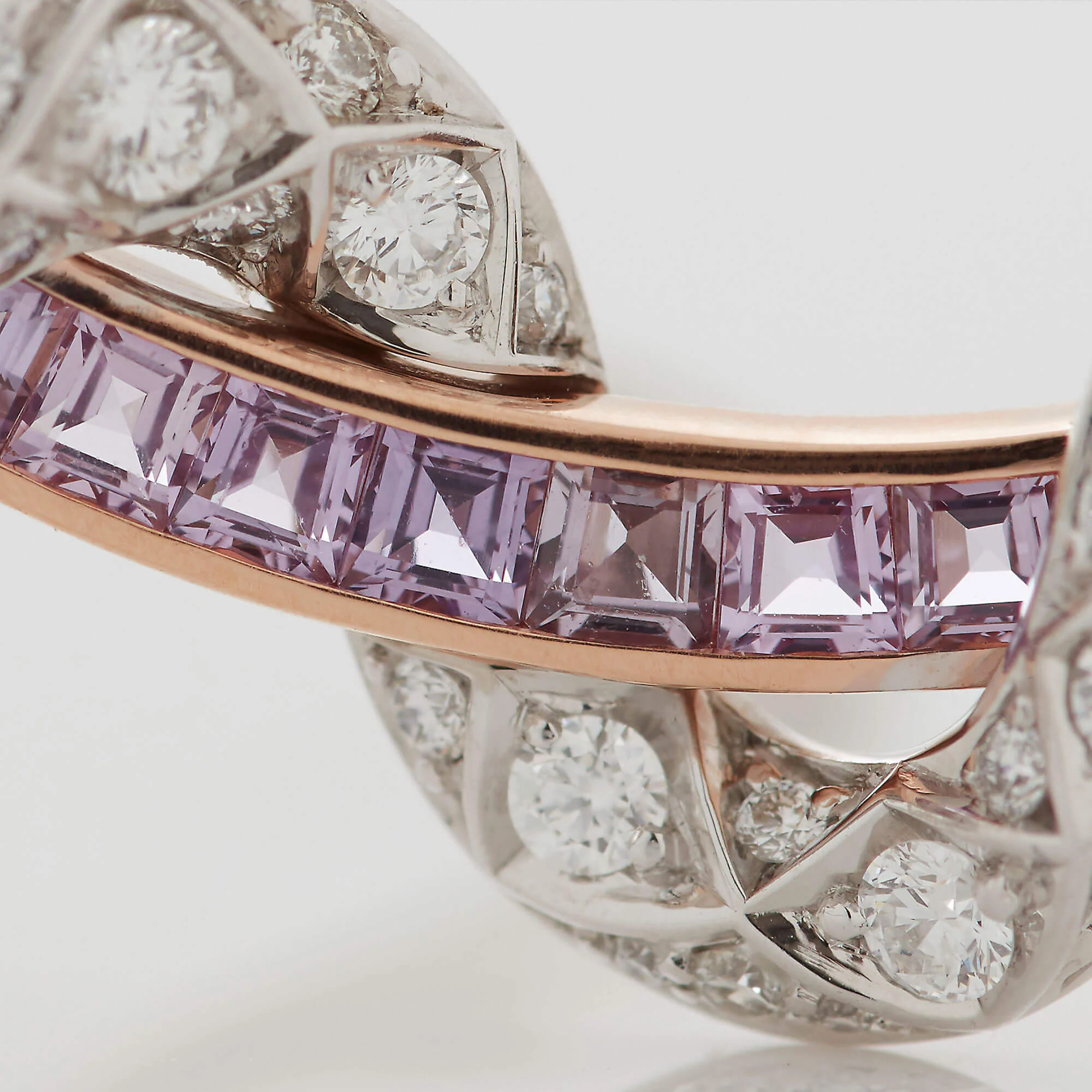 Enchanted Palace Serpent Purple Sapphire and Diamond Ear Climbers | In 18ct White Gold with Blue Sapphires - Image 4