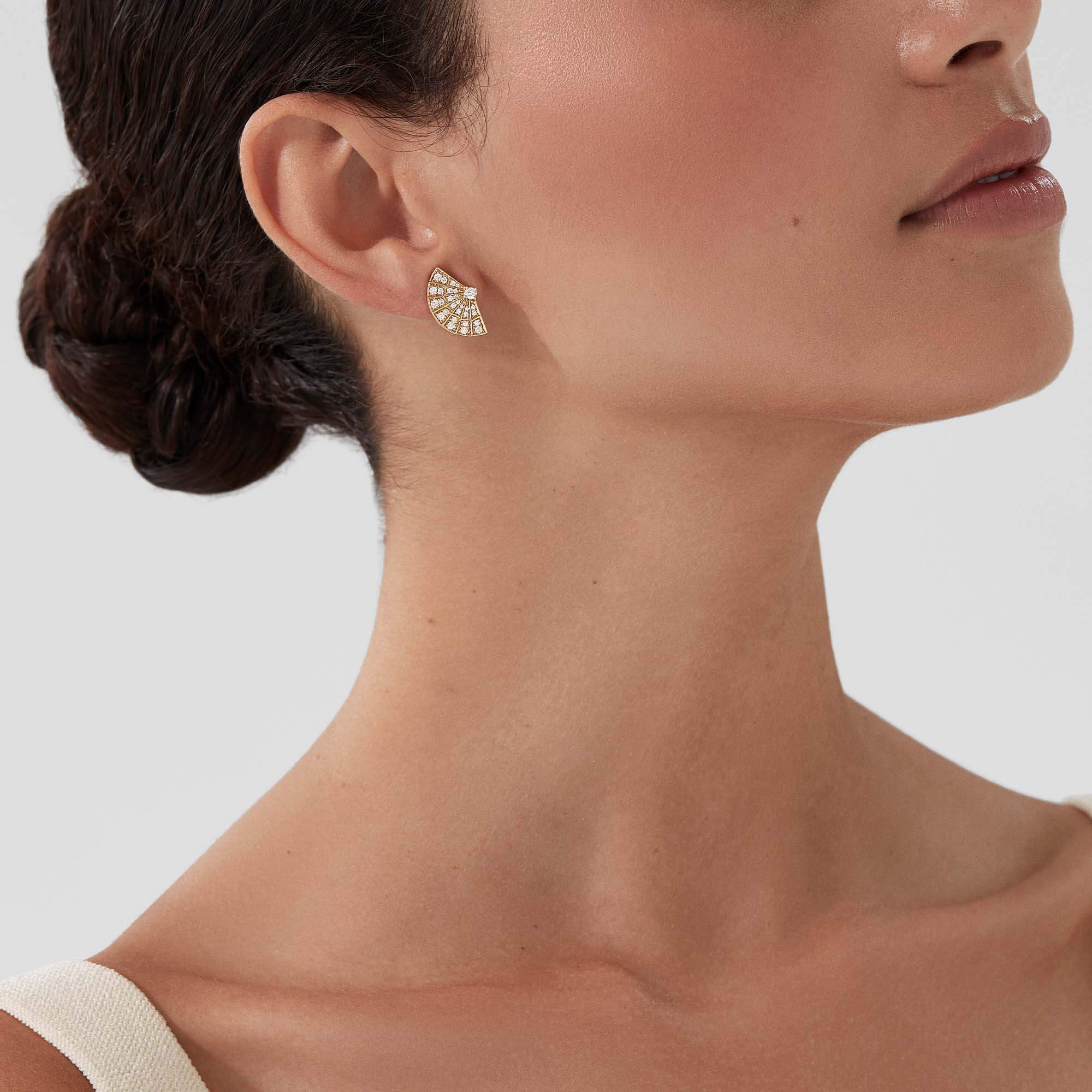 Fanfare Symphony Mini Icons Diamond Earrings  | In 18ct Yellow Gold - Image 2