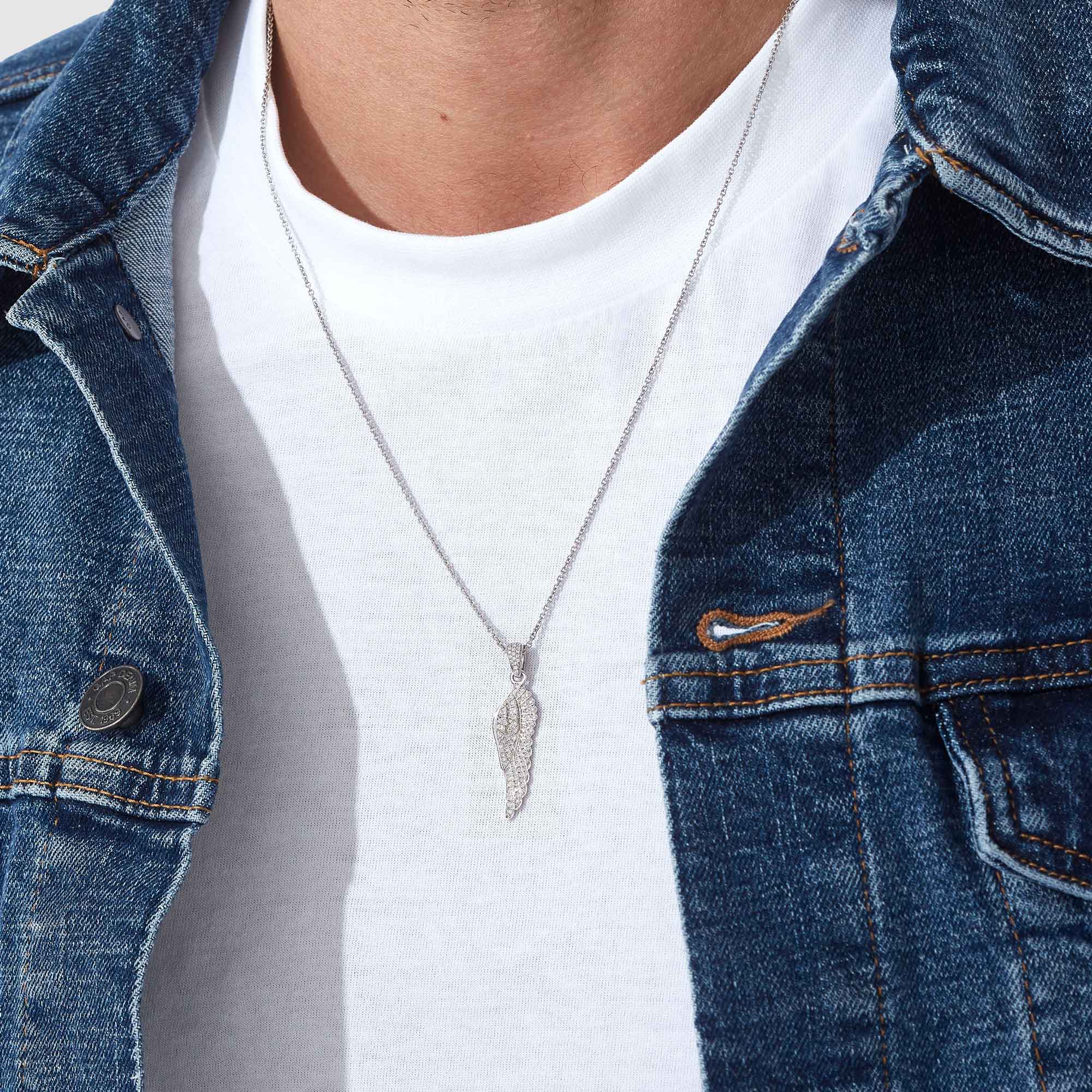 Wings Classic Mini Icons Diamond Pendant  | In 18ct White Gold - Image 3